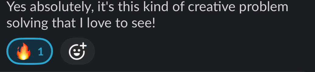 Client praising creative problem solving